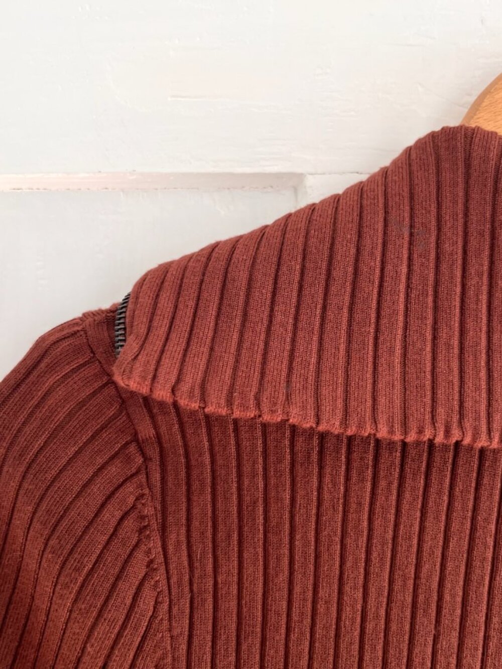 Anthropologie Ribbed Quarter Zip - Picture 9 of 10